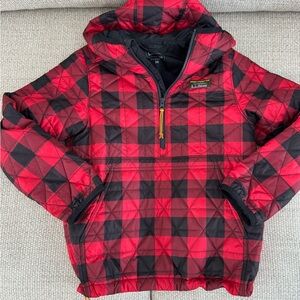 L.L. Bean Kids Quilted Plaid Hoodie